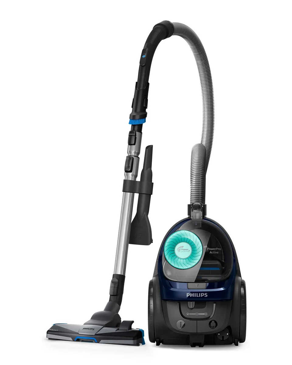 Пилосос Philips 5000 серії, контейнерний, 900 Вт, об'єм контейнера 1,5 л, фільтр HEPA, турбощітка, синій.