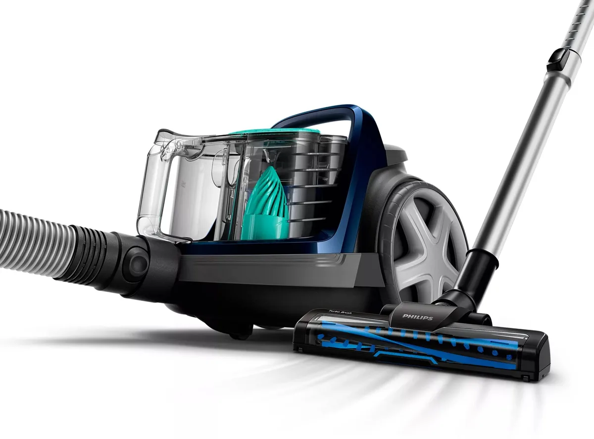 Пилосос Philips 5000 серії, контейнерний, 900 Вт, об'єм контейнера 1,5 л, фільтр HEPA, турбощітка, синій.