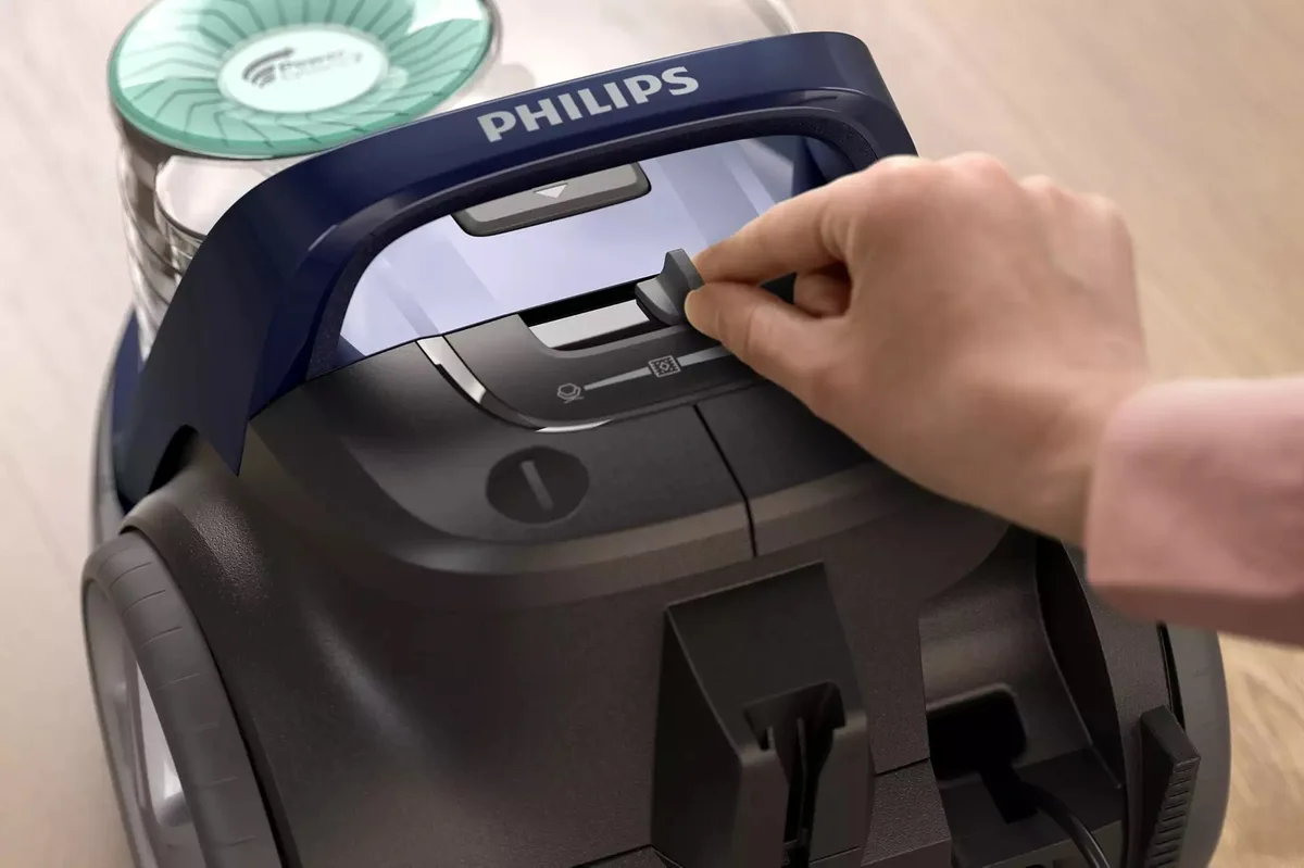 Пилосос Philips 5000 серії, контейнерний, 900 Вт, об'єм контейнера 1,5 л, фільтр HEPA, турбощітка, синій.