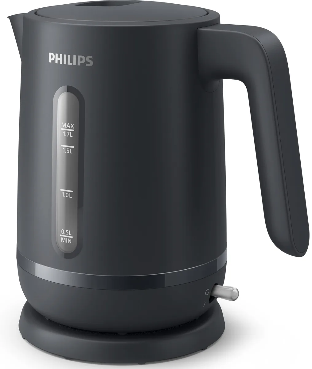 Електричний чайник Philips Series 1000, 1,7 л, Strix, пластиковий, матовий, чорний.