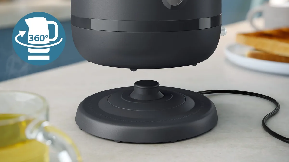 Электрический чайник Philips Series 1000, 1,7 л, Strix, пластиковый, матовый, черный