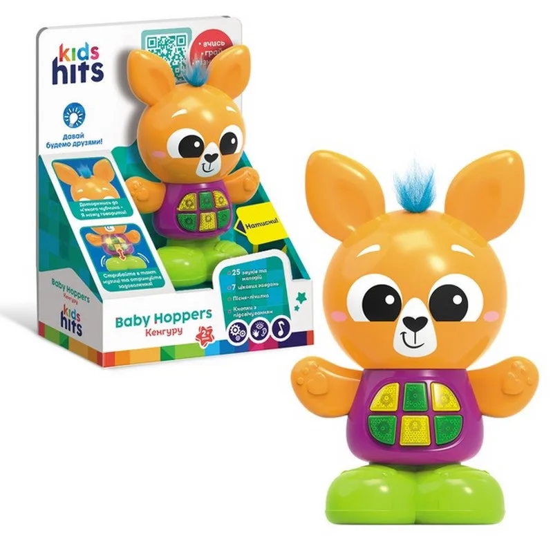 Интерактивная музыкальная игрушка Kids Hits кенгуру 25 звуков светящиеся кнопки 7 задач