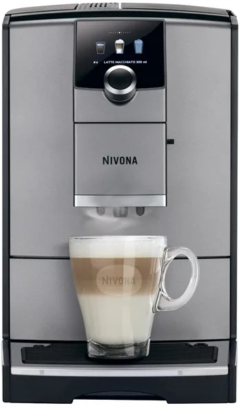 Кавомашина NIVONA CafeRomatica 2.2л, для зернової та меленої кави, автоматичний капучинатор, 7 авторських рецептів - сріблястий.