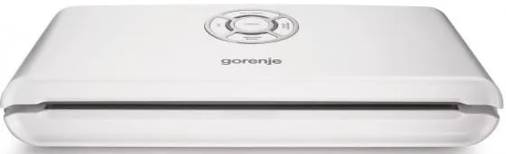 Вакуумний упаковщик Gorenje, 120 Вт, 30 см, електронне управління, +10 пакетів, пластиковий, білий.