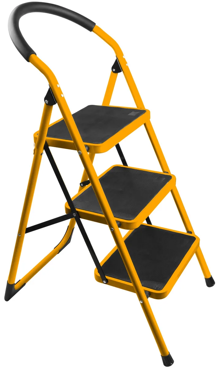Драбина Tolsen 3 сходинки до 150кг сталева драбина для домашніх робіт і ремонту сходи