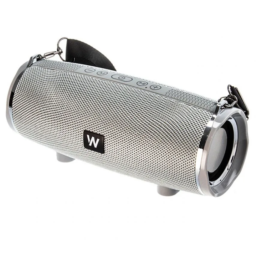 Портативна колонка WALKER Bluetooth 7Вт 2400мАг 230х94х98 мм Сіра