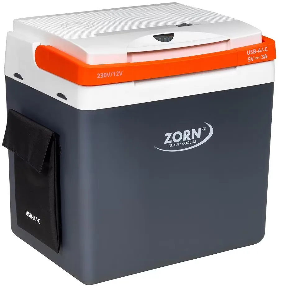 Автохолодильник Zorn термоелектричний 25 л USB 12/230 V чорний