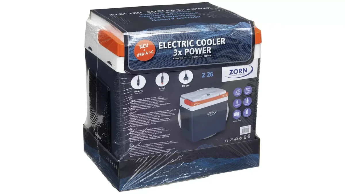 Автохолодильник Zorn термоелектричний 25 л USB 12/230 V чорний