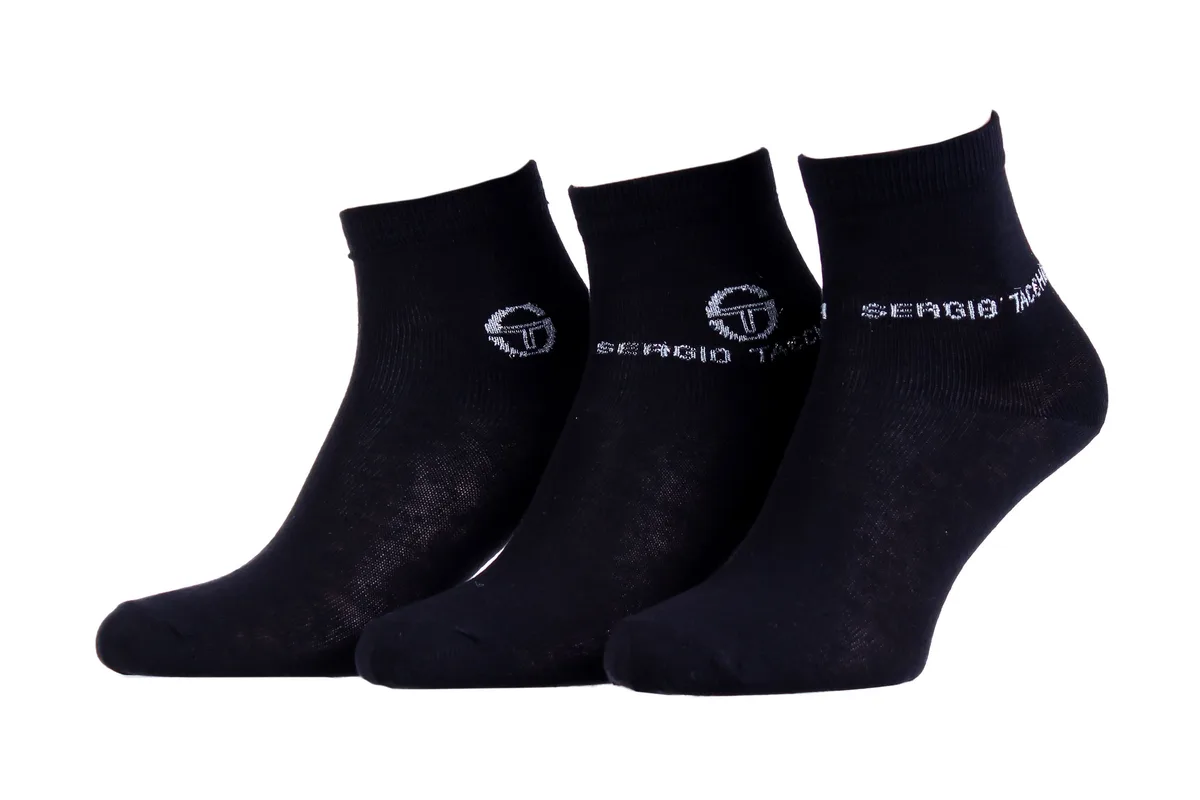 Шкарпетки Sergio Tacchini бавовна 36-41 чорний 3 пари