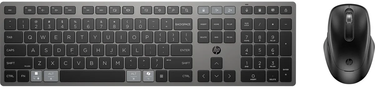 Комплект клавіатура та миша HP 720 Multi-Device Rechargeable, BT, EN/UK, чорний