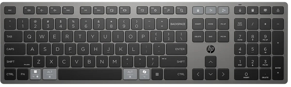 Комплект клавіатура та миша HP 720 Multi-Device Rechargeable, BT, EN/UK, чорний