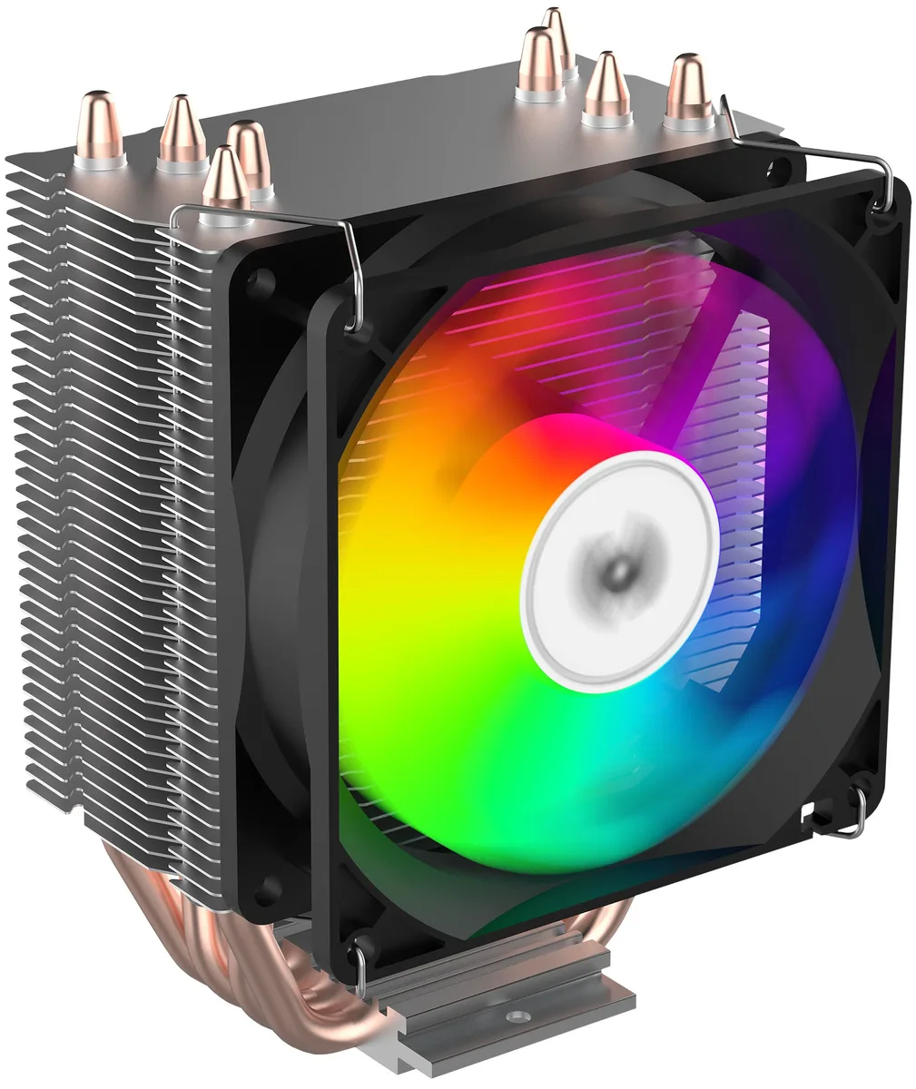 Процесорний кулер  2E GAMING Air Cool AC90D4-ARGB, LGA1851, 1700, 1200, 1366, 115x, AM5, AM4, AM3, AM3+, 4pin PWM, TDP 130W
