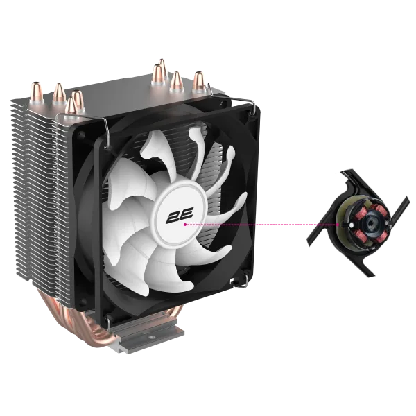 Процесорний кулер  2E GAMING Air Cool AC90D4-ARGB, LGA1851, 1700, 1200, 1366, 115x, AM5, AM4, AM3, AM3+, 4pin PWM, TDP 130W