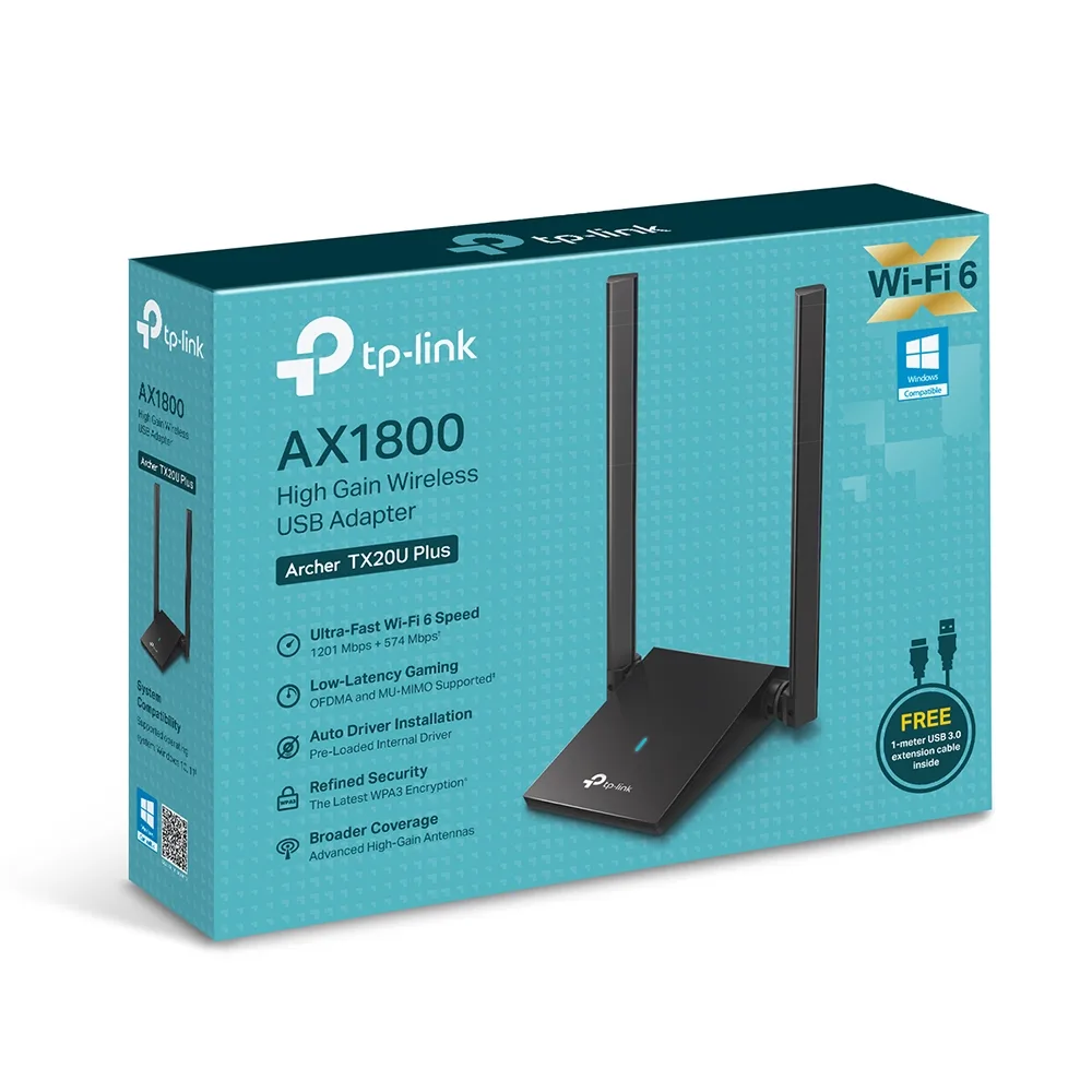 WiFi-адаптер TP-LINK Archer TX20U Plus AX1800 USB 3.0