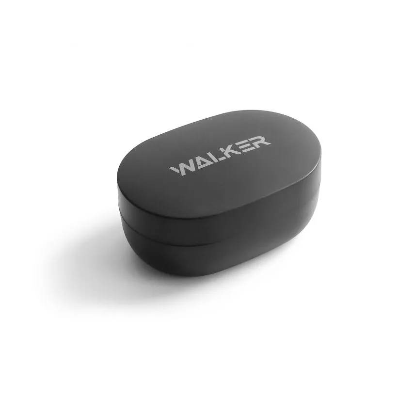 Наушники Bluetooth WALKER вакуумные черные TWS с сенсорным управлением 40 мАч