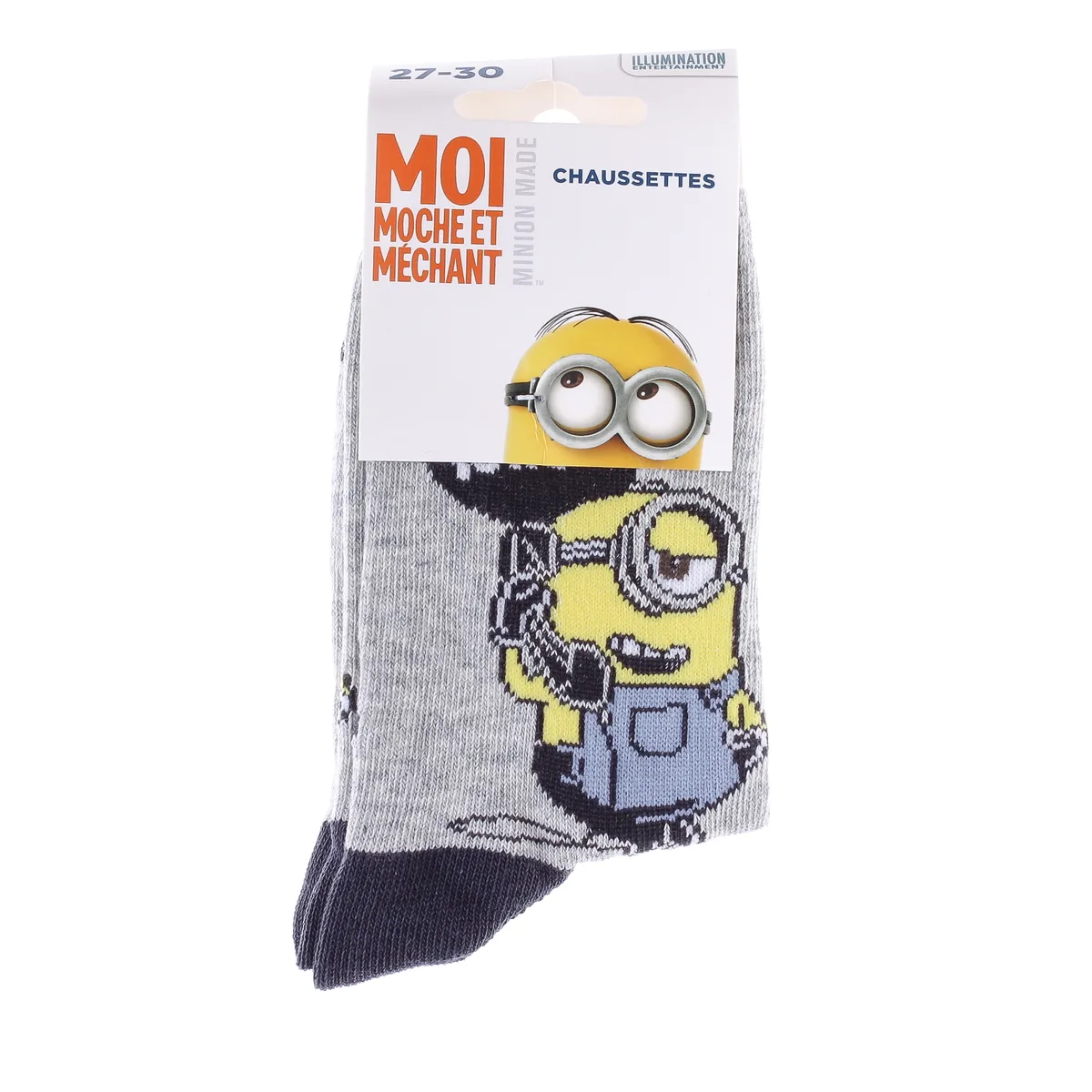 Шкарпетки MINIONS 56% бавовна 27-30 сірі дитячі