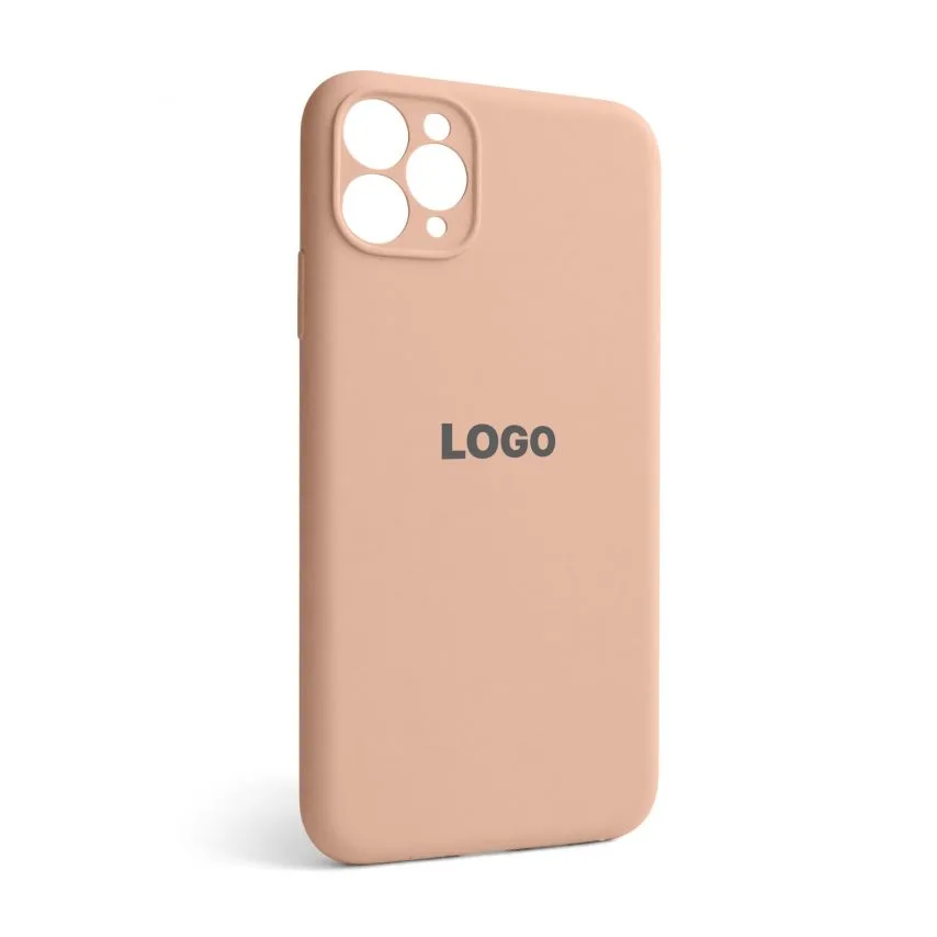 Силіконовий чохол для iPhone 11 Pro Max  закрита камера рожевий