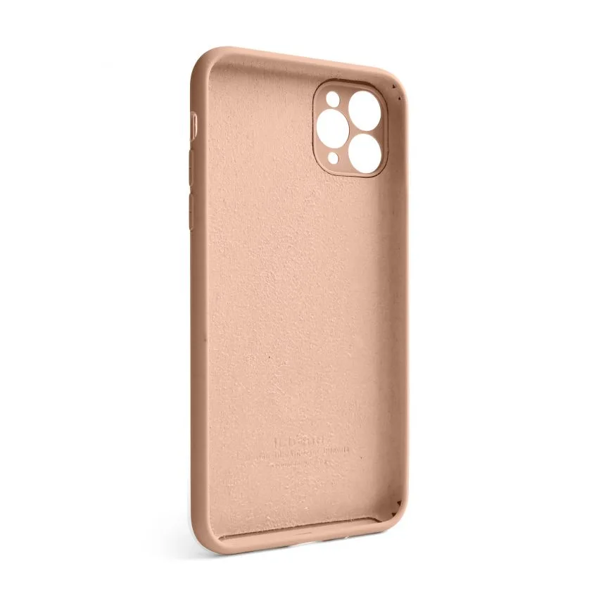 Силіконовий чохол для iPhone 11 Pro Max  закрита камера рожевий