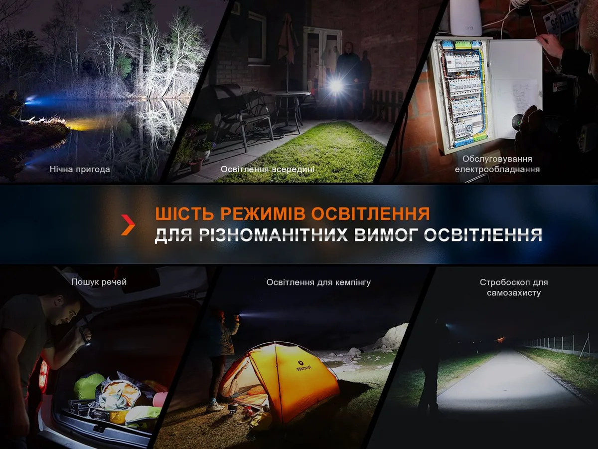 Ліхтар ручний Fenix алюміній 120х26,5 мм чорний 3100 люменів IP68