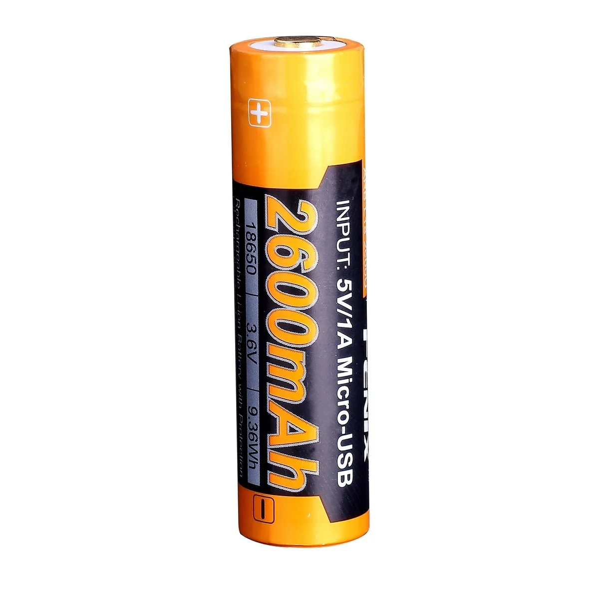Аккумулятор Li-Ion 18650 Fenix 2600 mAh с USB зарядкой
