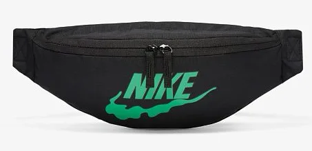 Сумка на пояс NIKE поліестер 41х10х15 см чорний зелений унісекс
