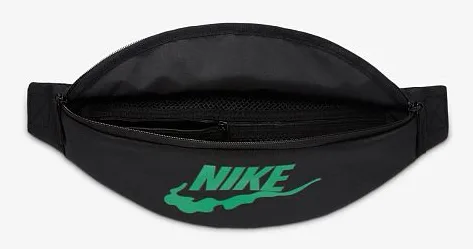 Сумка на пояс NIKE поліестер 41х10х15 см чорний зелений унісекс