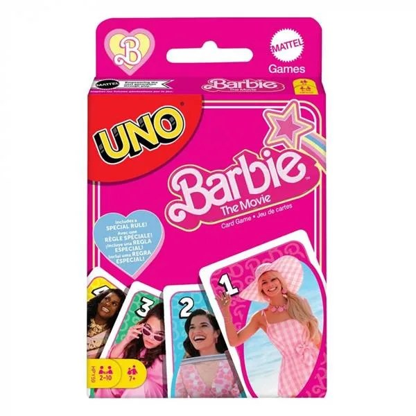 Настільна гра Uno Barbie карткова гра 10х2х15 см рожевий