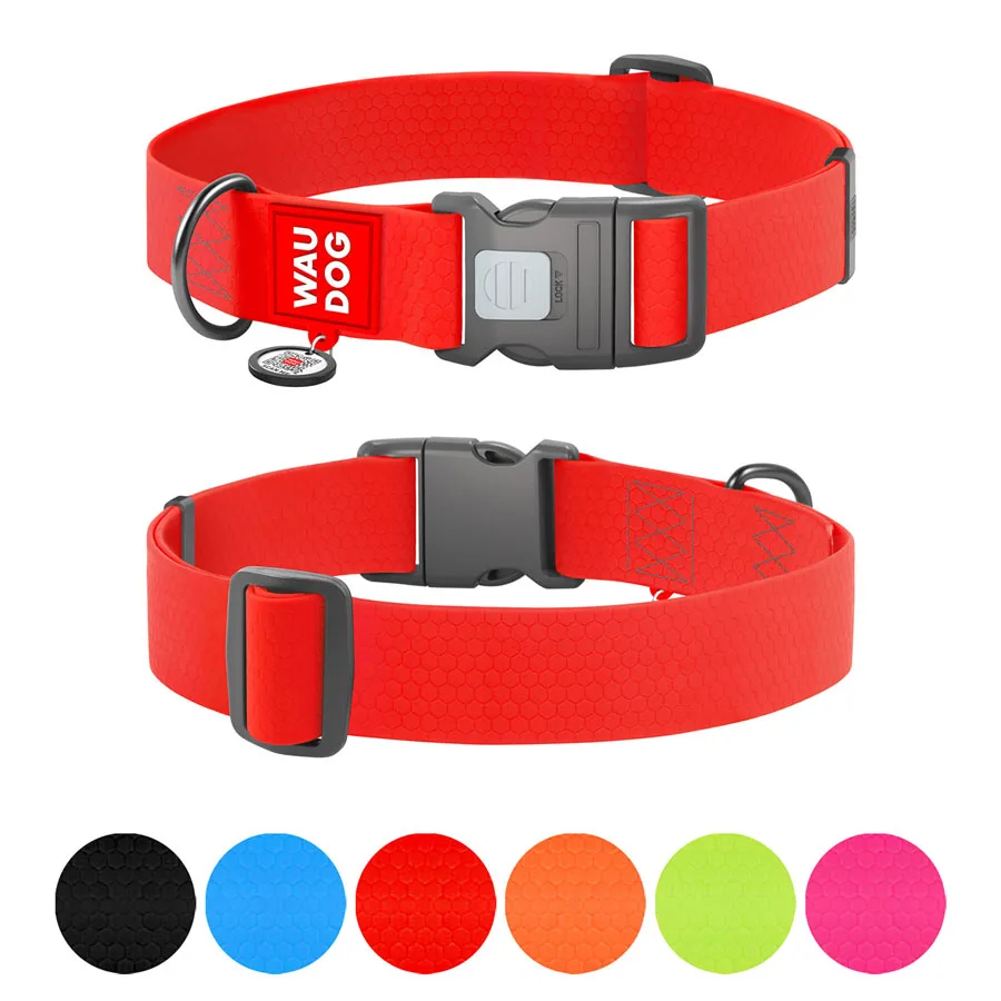 Нашийник WAUDOG Waterproof XXL 46-70 см 40 мм Collartex червоний