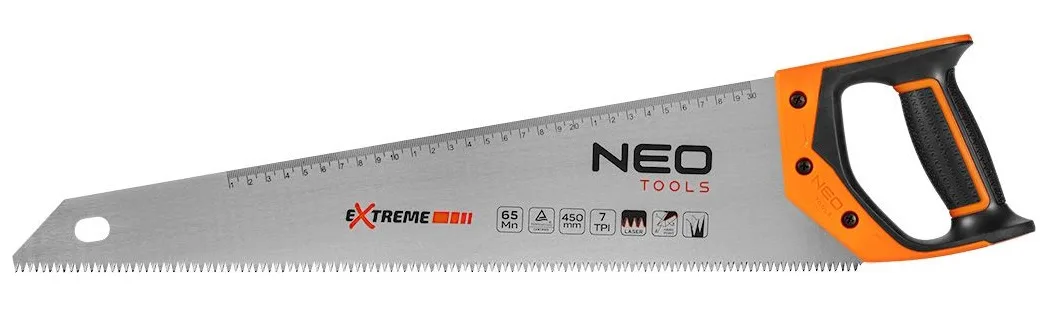 Пила по дереву Neo Tools Extreme, 450 мм, 7 зубцов на дюйм