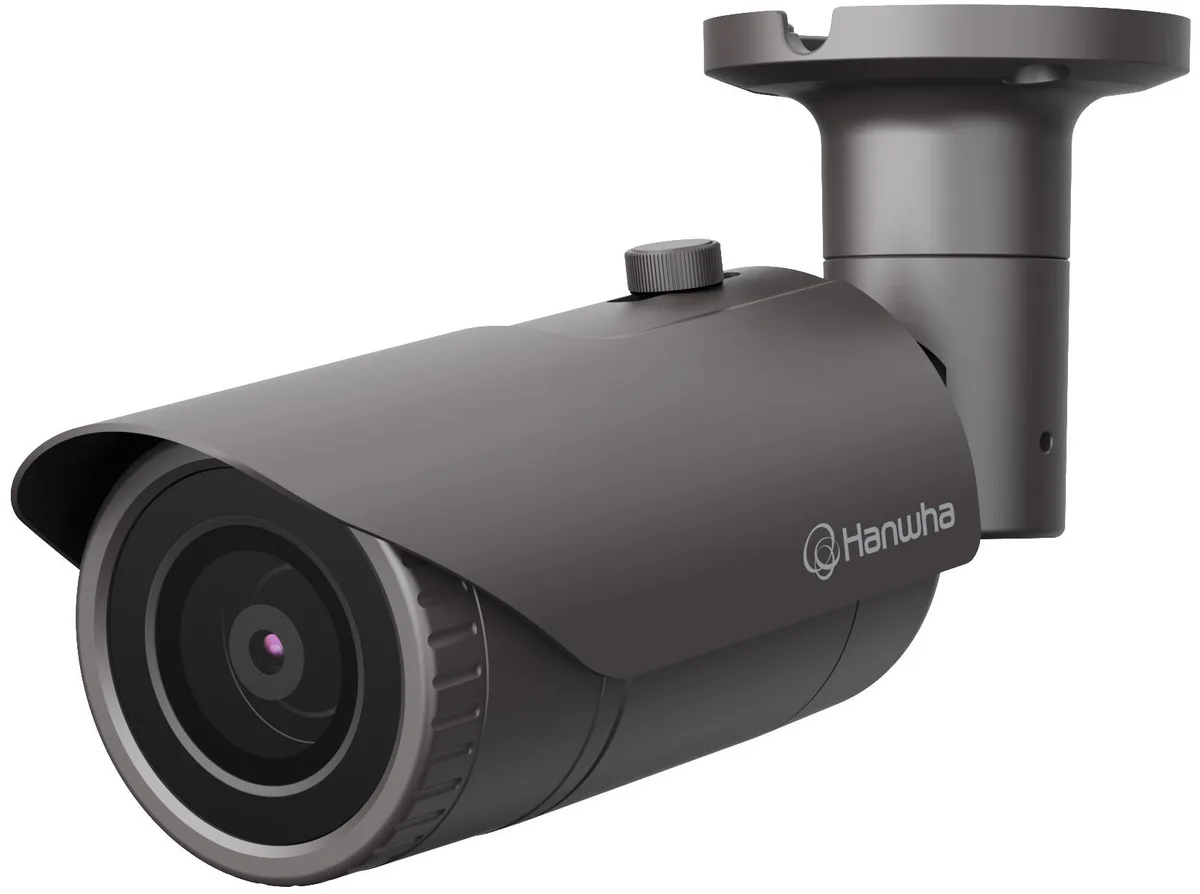 IP-камера Hanwha QNO-6012R, 2МП, Bullet, 2.8мм, f/2.0, IR20м, DC 12V/PoE, IP66, IK10.