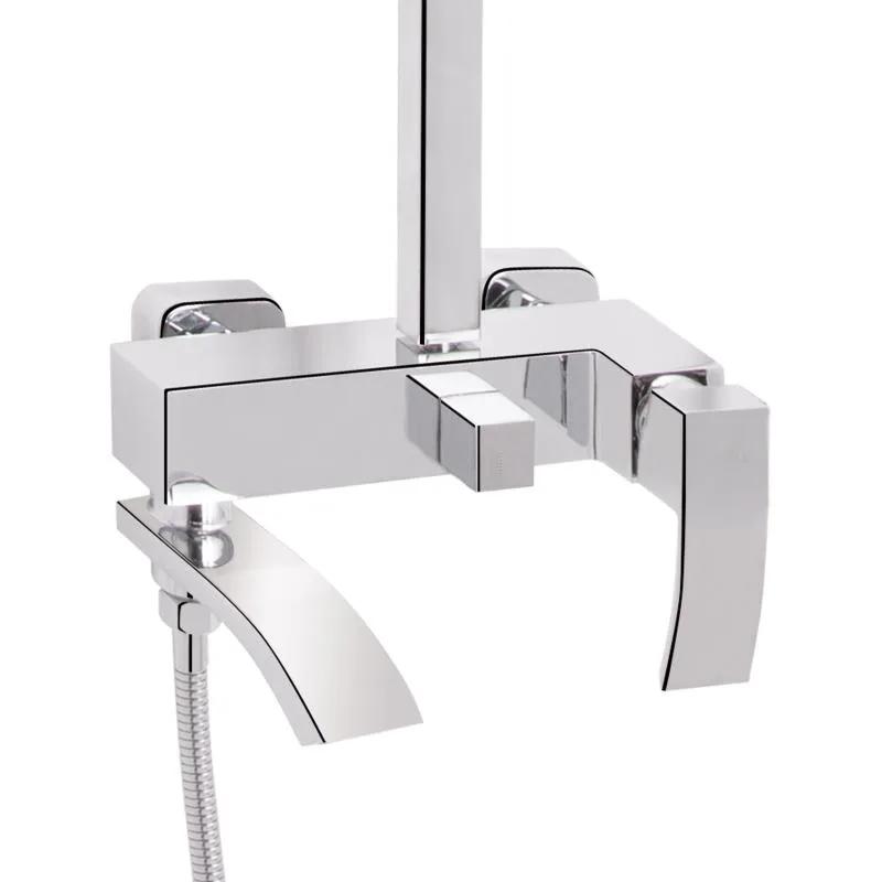 Душова система Qtap Swan Cascada 1500 мм Латунь Хром