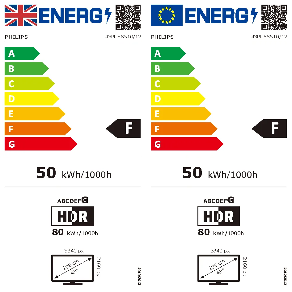 LED-телевізор Philips QLED 43 дюйми Чорний 4K UHD