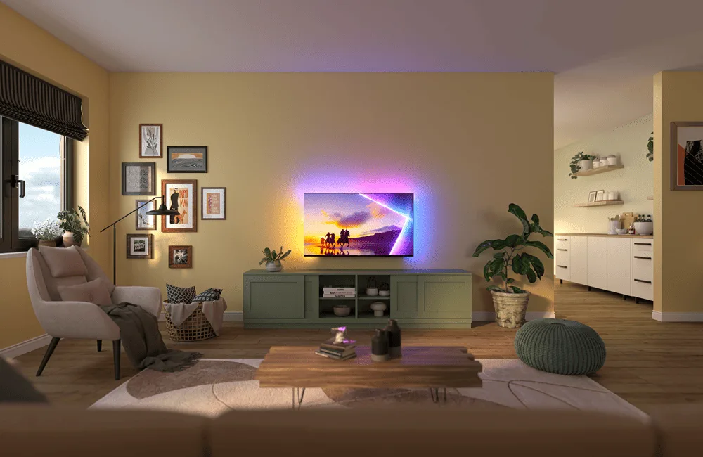 LED-телевізор Philips QLED 43 дюйми Чорний 4K UHD