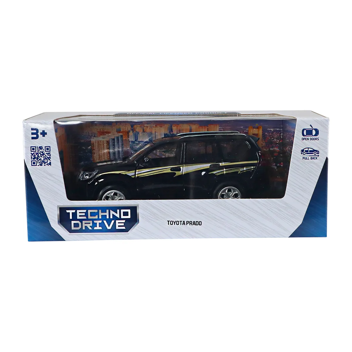 Автомодель TechnoDrive метал 12х5х5 см чорна