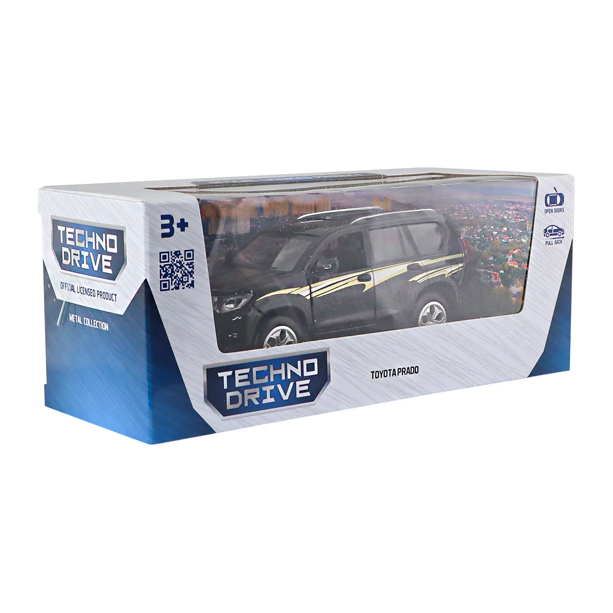 Автомодель TechnoDrive метал 12х5х5 см чорна