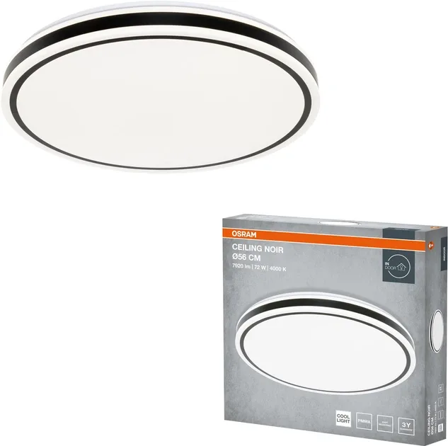 Светильник OSRAM LED накладной 600 мм металлический черный 72 Вт 4000K