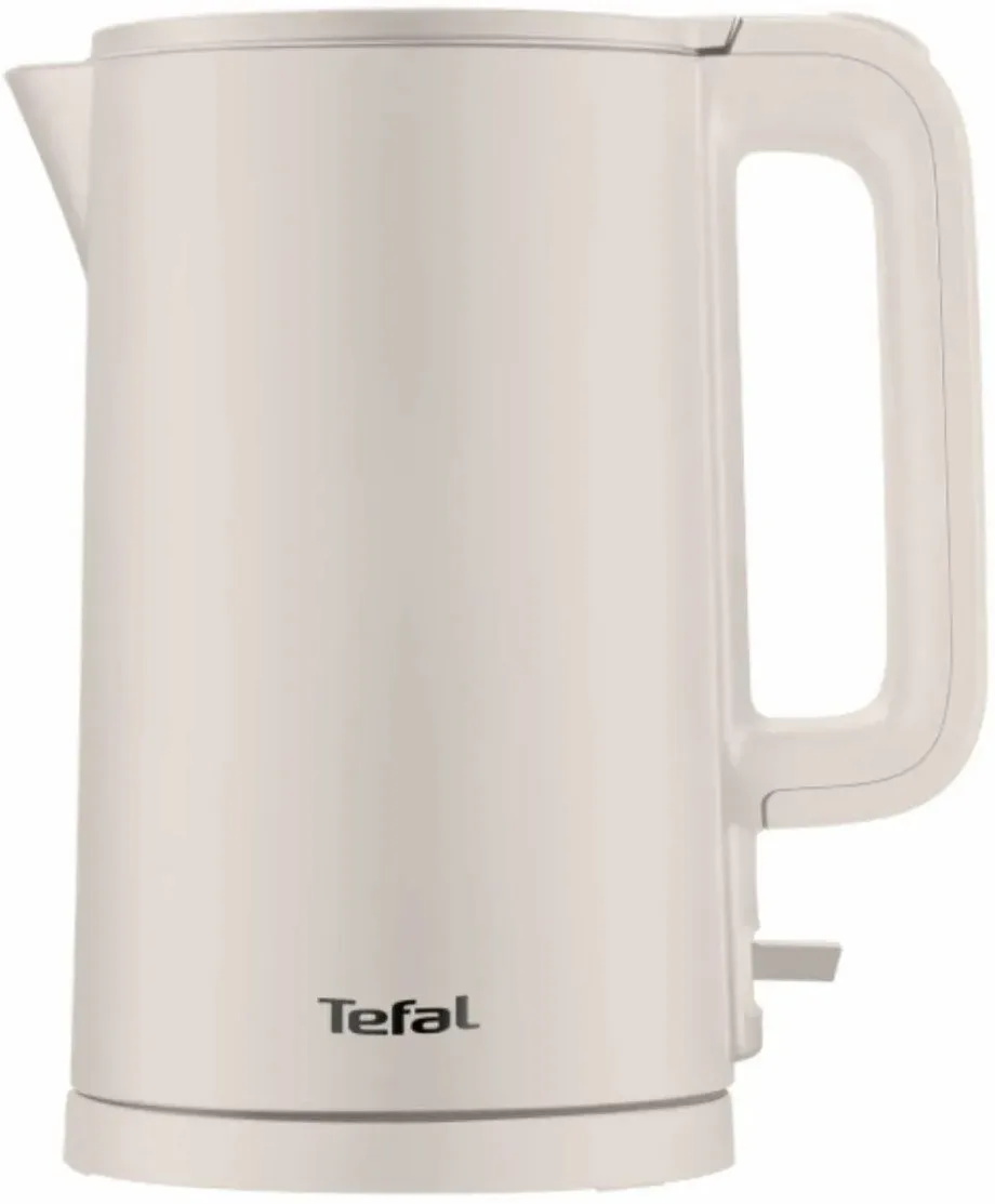 Електричний чайник Tefal Thermo Protect, 1.5л, пластиковий корпус, нержавіюча сталь, кремовий.