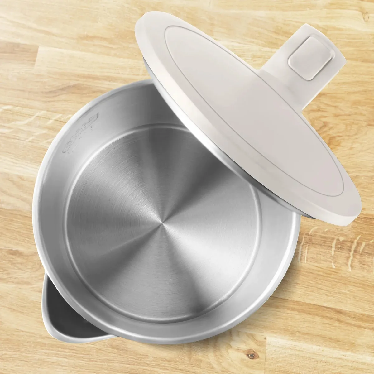 Електричний чайник Tefal Thermo Protect, 1.5л, пластиковий корпус, нержавіюча сталь, кремовий.