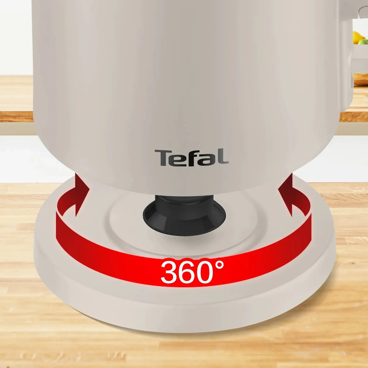 Електричний чайник Tefal Thermo Protect, 1.5л, пластиковий корпус, нержавіюча сталь, кремовий.