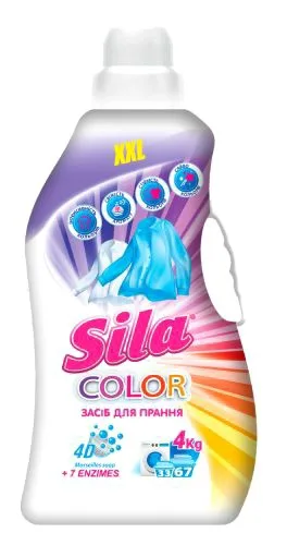 Засіб для прання Sila Color 4л з натуральним милом та ензимами для кольорових речей