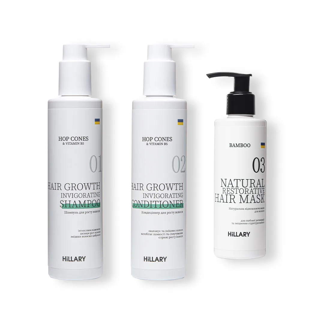 Набір Hop Cones & B5 Hair Growth Invigorating + Натуральна маска Bamboo