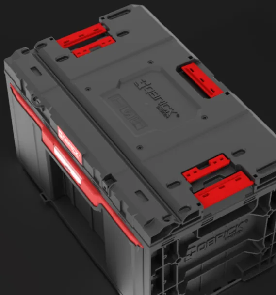 Ящик для інструментів Qbrick пластик 587х380х340 мм чорнo-червоний