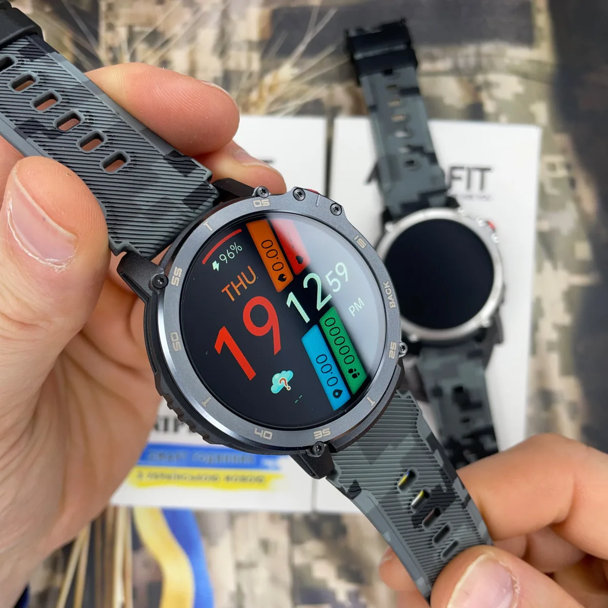 Розумні годинники Modfit Sniper Pro чорні 41 мм з фітнес-трекером і пульсометром