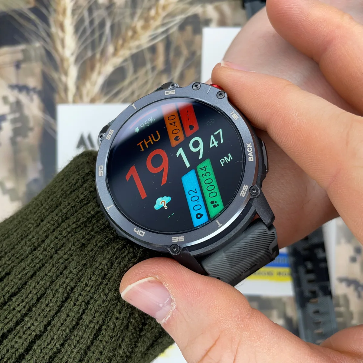 Розумні годинники Modfit Sniper Pro чорні 41 мм з фітнес-трекером і пульсометром