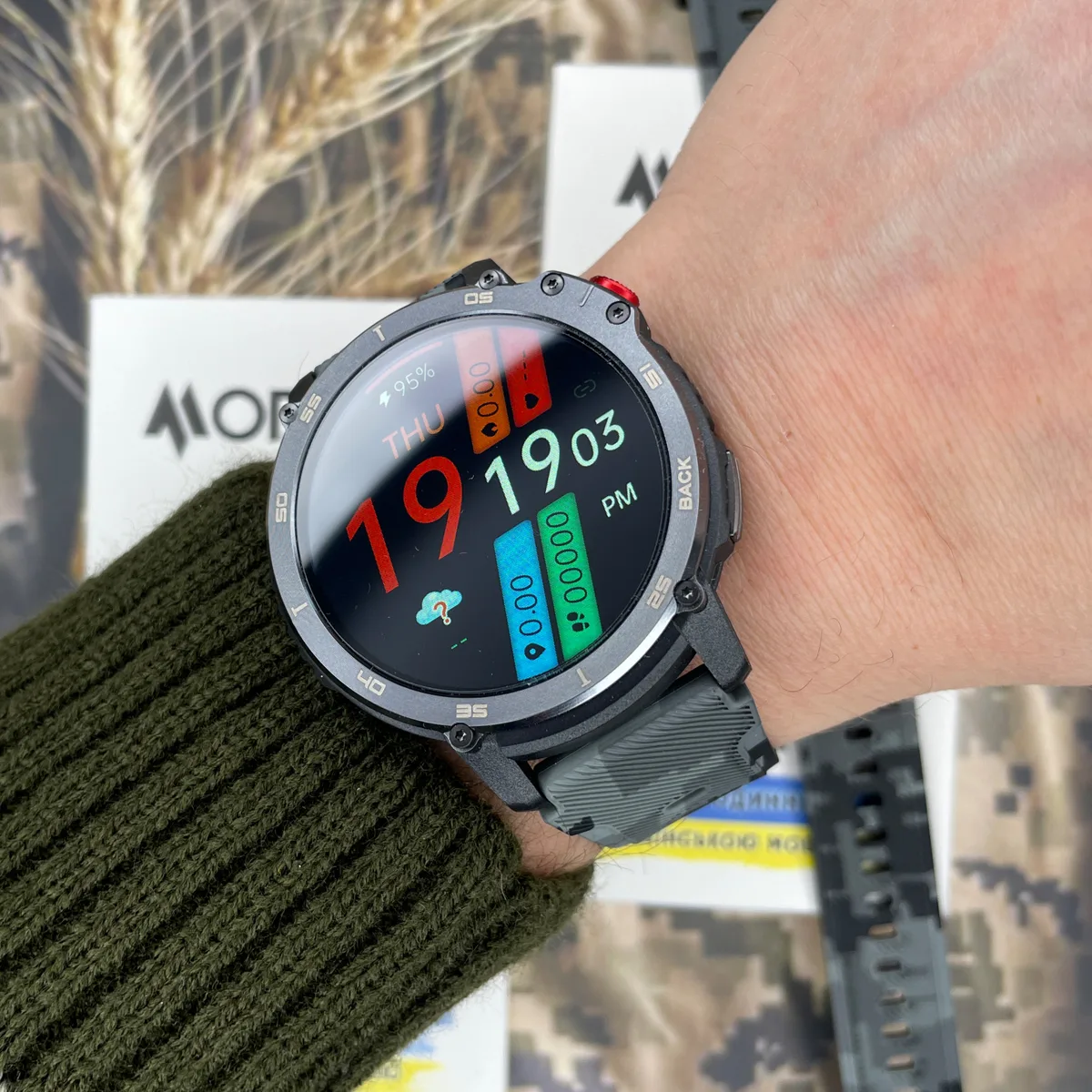 Розумні годинники Modfit Sniper Pro чорні 41 мм з фітнес-трекером і пульсометром