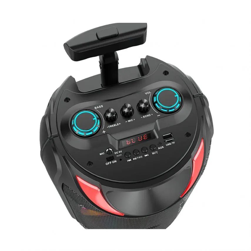 Портативна колонка Bluetooth 15W 285х255х425 мм Синя з мікрофоном і функцією караоке
