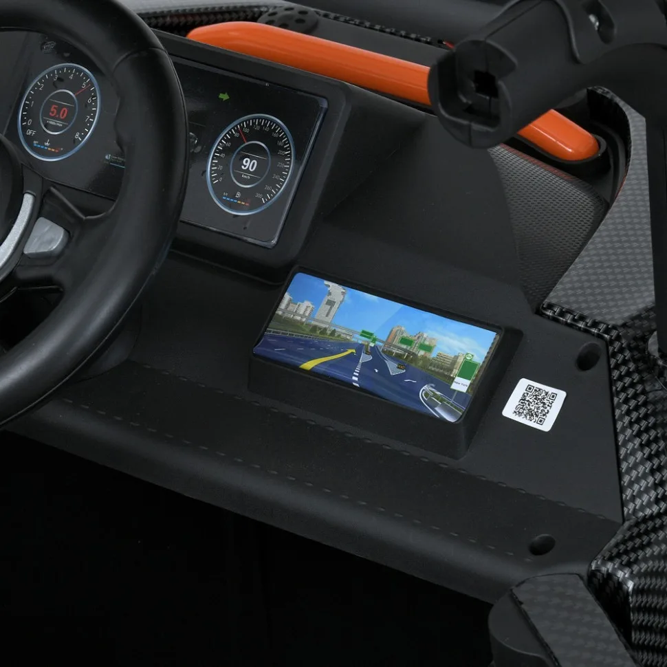 Дитячий електромобіль Bambi Racer екокожа 132 см Синій
