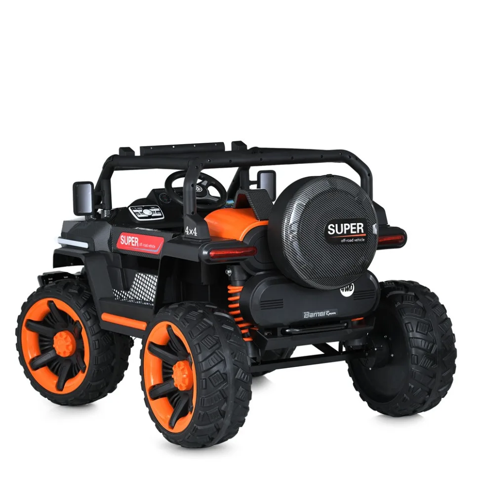 Дитячий електромобіль Bambi Racer екокожа 132 см Синій
