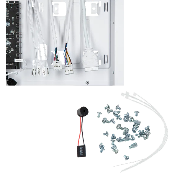 Корпус 2E GAMING Aruba G3313W, без БЖ 1xUSB3.0, 2xUSB2.0, 5x120мм ARGB, VGA 330мм, LCS ready, HUB, TG боковая панель, ATX, белый.