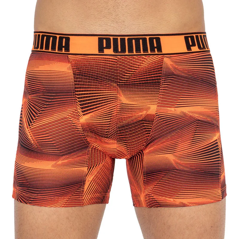 Труси-боксери Puma поліестер еластан M синій помаранчевий 2 пари
